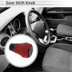 6 Speed Shift Knob for Honda Civic (2001–2023) Faux Leather Red Black