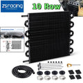 10 Pass Aluminum Engine Oil Cooler Radiator with Hose Mounting Kit