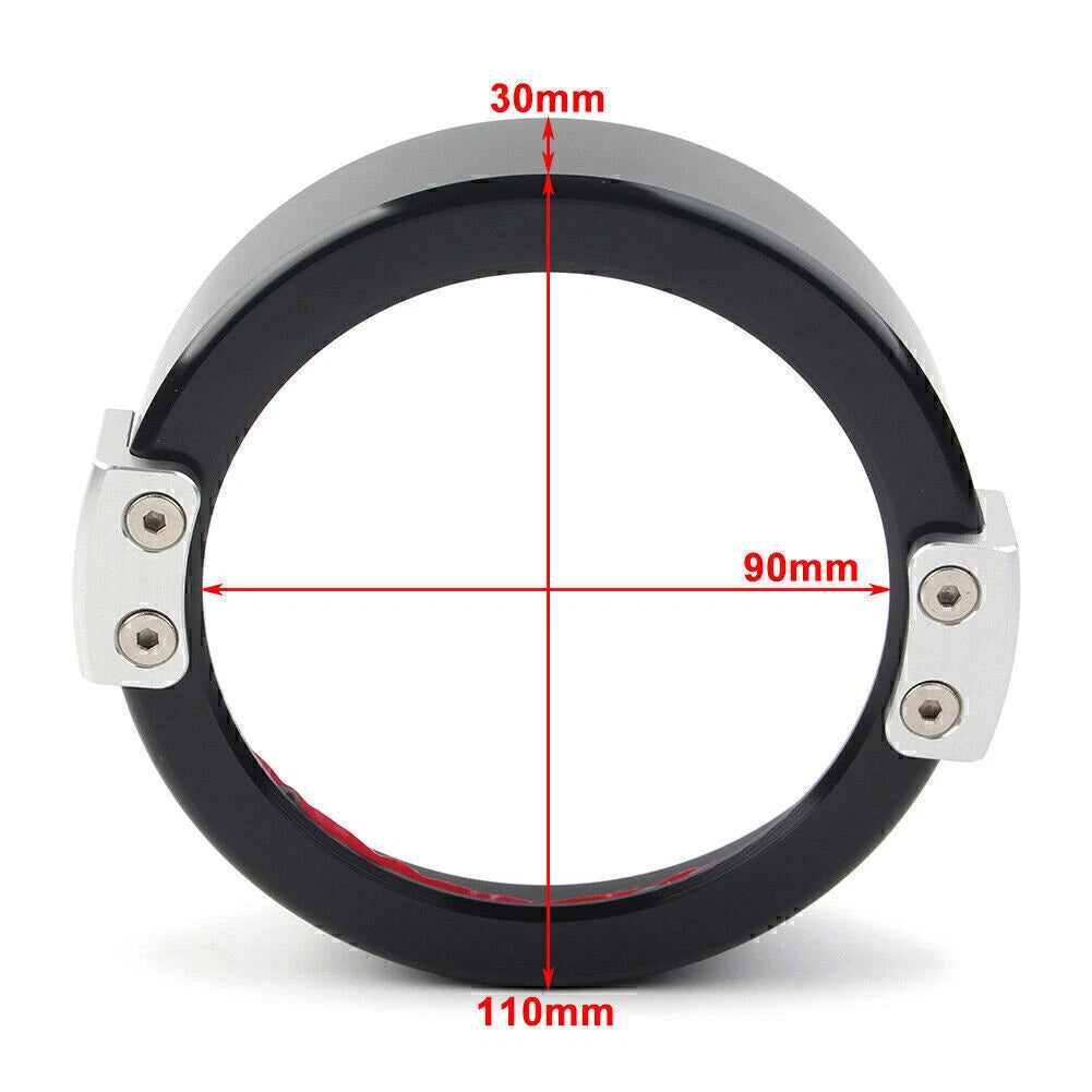Speedometer Gauge Meter Ring Cover for Honda Rebel CMX300 (2021) Black Silver