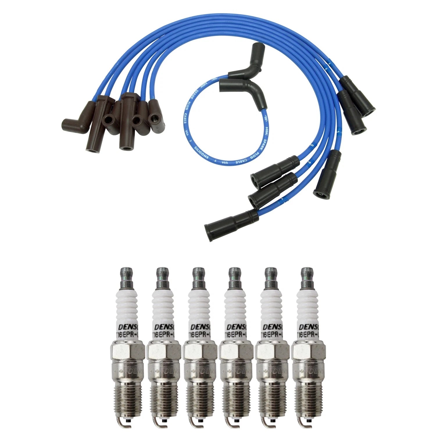 NGK Wire Set & Denso Spark Plugs Kit for Blazer C1500 K1500 S10 (1995–2005)