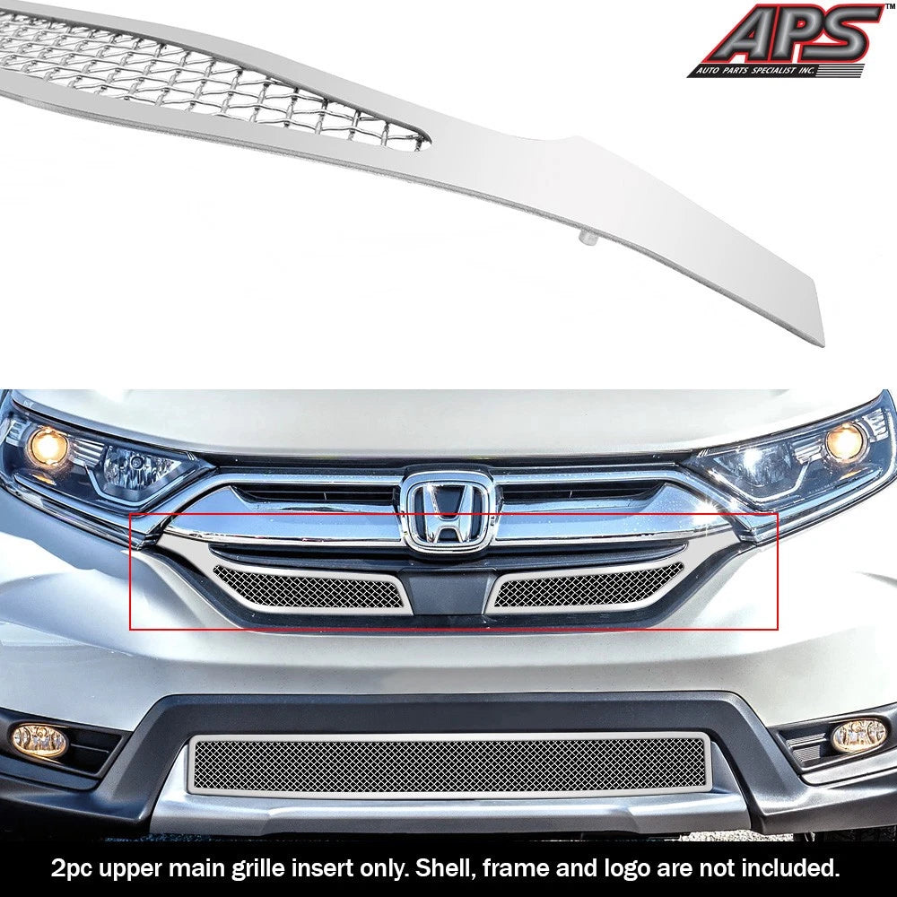 Stainless Steel Chrome Mesh Grille Insert for Honda CR-V (2017-2019)