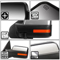 Foldable Chrome Powered Side View Mirror for Ford F150 (2004–2014)