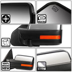 Foldable Chrome Powered Side View Mirror for Ford F150 (2004–2014)