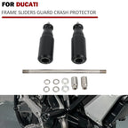 CNC Frame Sliders Crash Guard for Ducati Multistrada 950/S, Hypermotard 796/821 (2017–2021)