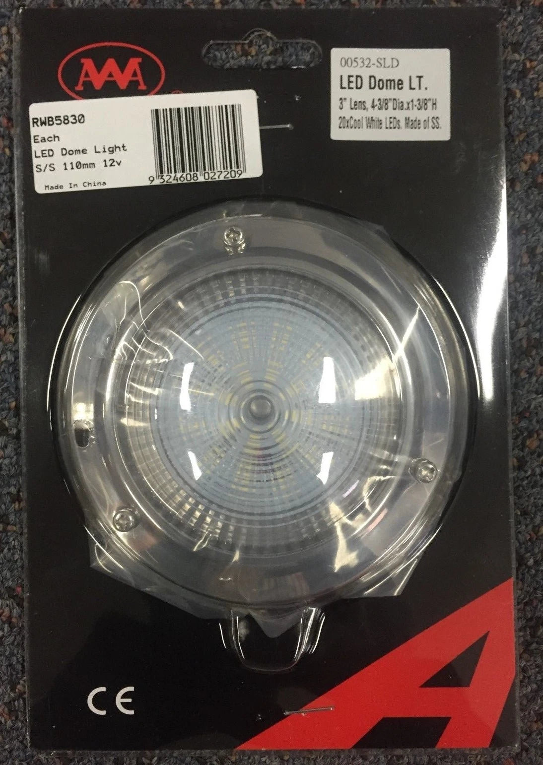12V LED Dome Light for Marine Caravan Ceiling (110mm)