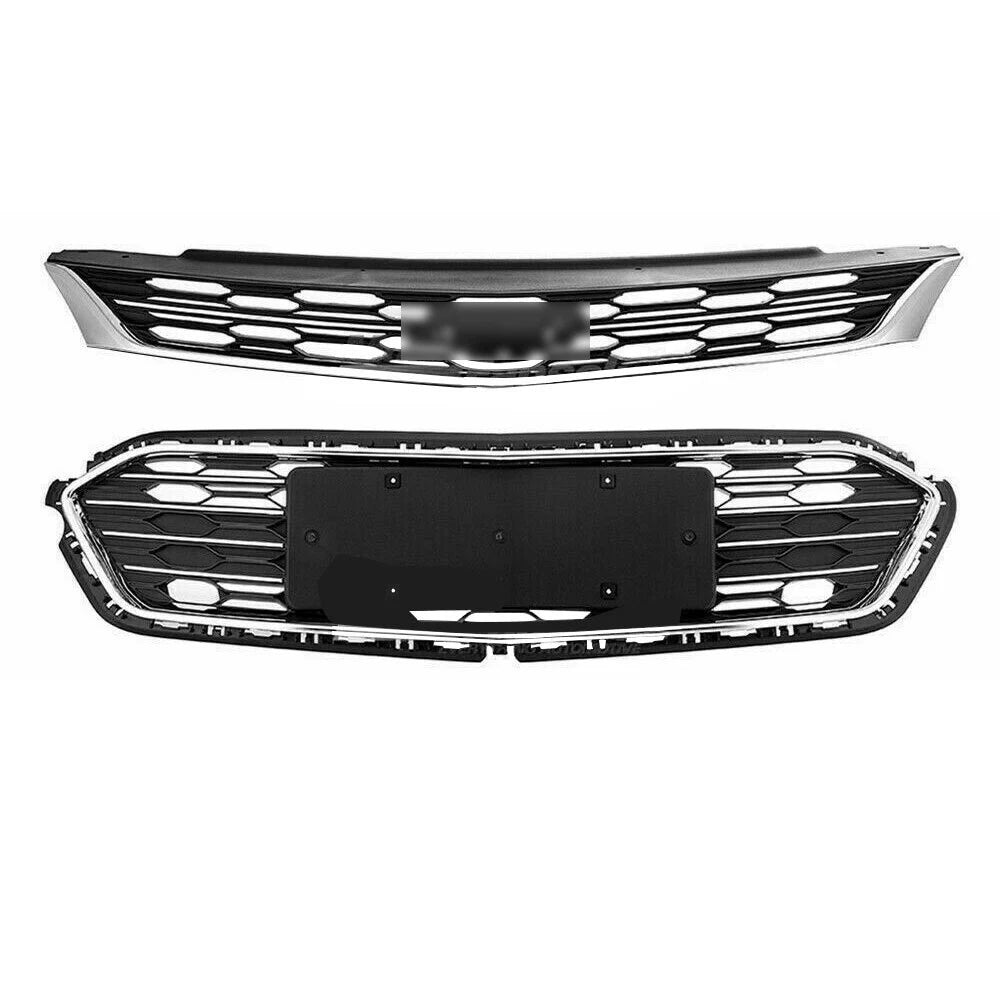 Front Upper Lower Grille & Bumper Cover for Chevy Cruze (2016–2018)