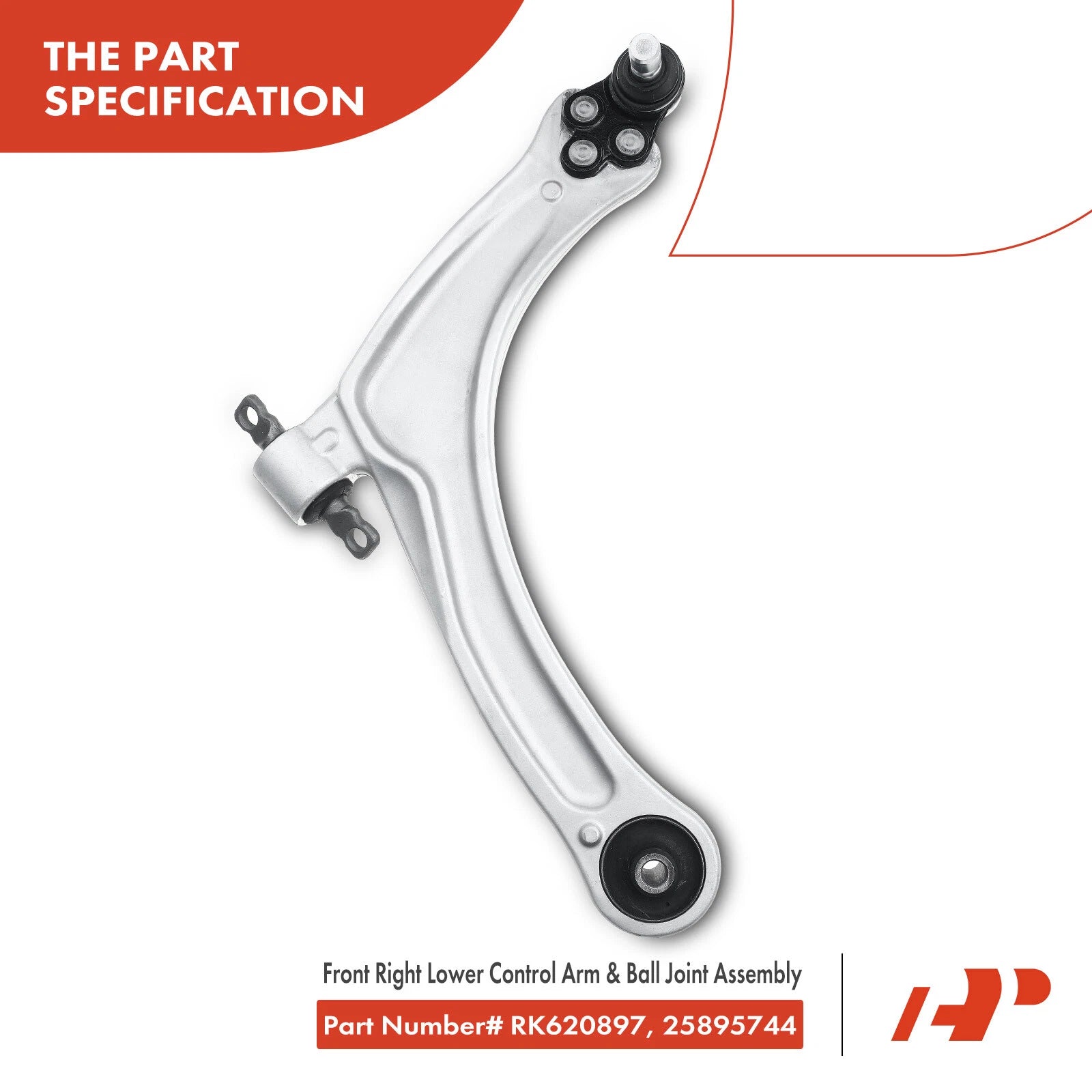 Front Right Lower Control Arm with Ball Joint for Chevrolet Cobalt HHR (2005–2010)