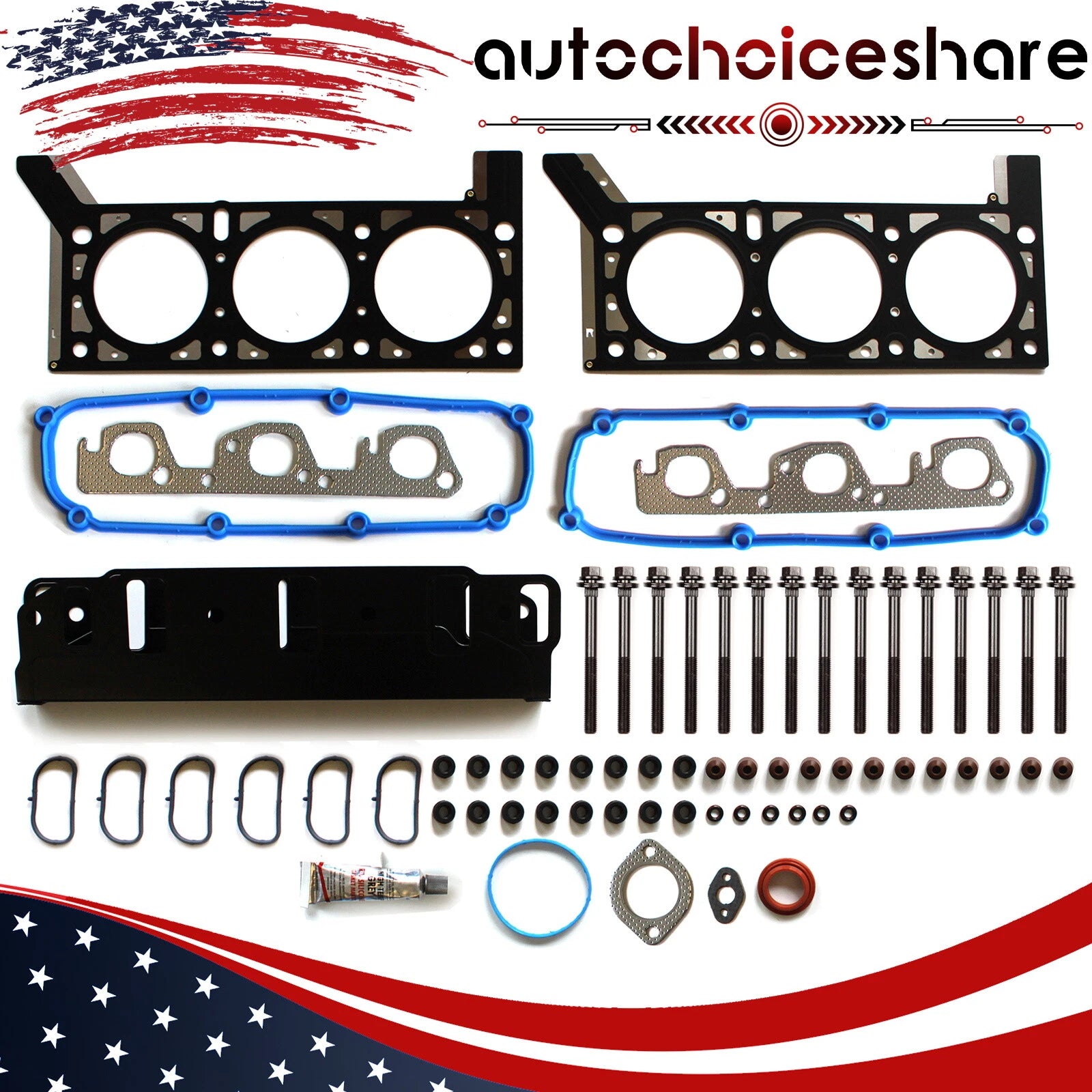Head Gasket Set with Bolts for Jeep Wrangler 3.8L (2007–2011)