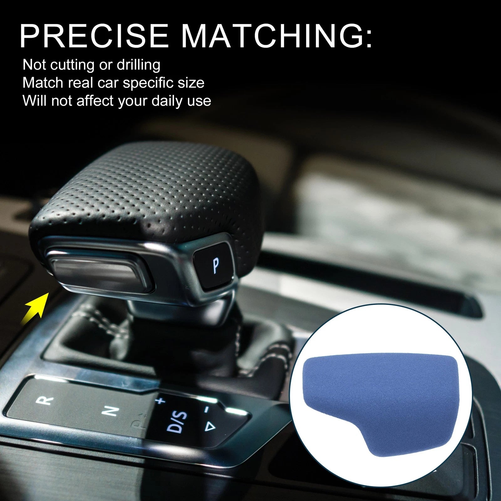 Gear Shift Knob Cap Cover for Audi A4 B9 A5 Q5 Q5L A6 Q7 S4 S5 (2016–2023) Blue