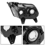 Front Pair Headlights Black for Ford Mustang (2010–2014)