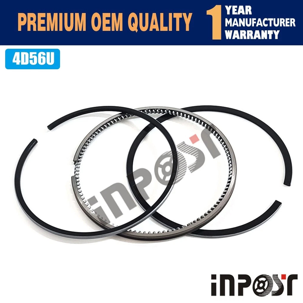 Set of 4 Pistons with Rings 4D56U 4D56TDI for Mitsubishi L200 Triton