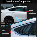 Pair / Rear Side Window Louvers Cover for Ford Fusion Mondeo (2013–2022)