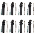 Set of 8 NGK V-Power Spark Plugs & Coil Boots for Crown Victoria E-150 F-150 V8