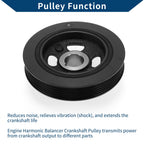 Engine Harmonic Balancer Crank Pulley for Dodge Journey (2009–2020) No.2312425000