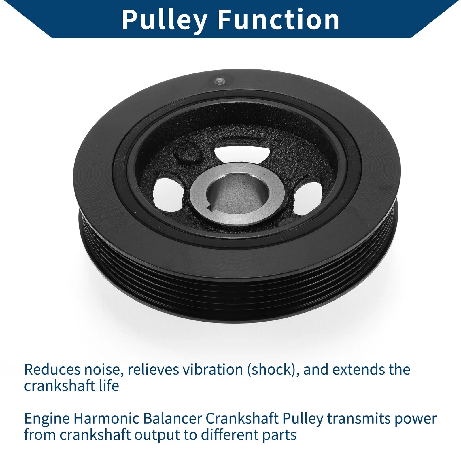 Engine Harmonic Balancer Crank Pulley for Dodge Journey (2009–2020) No.2312425000