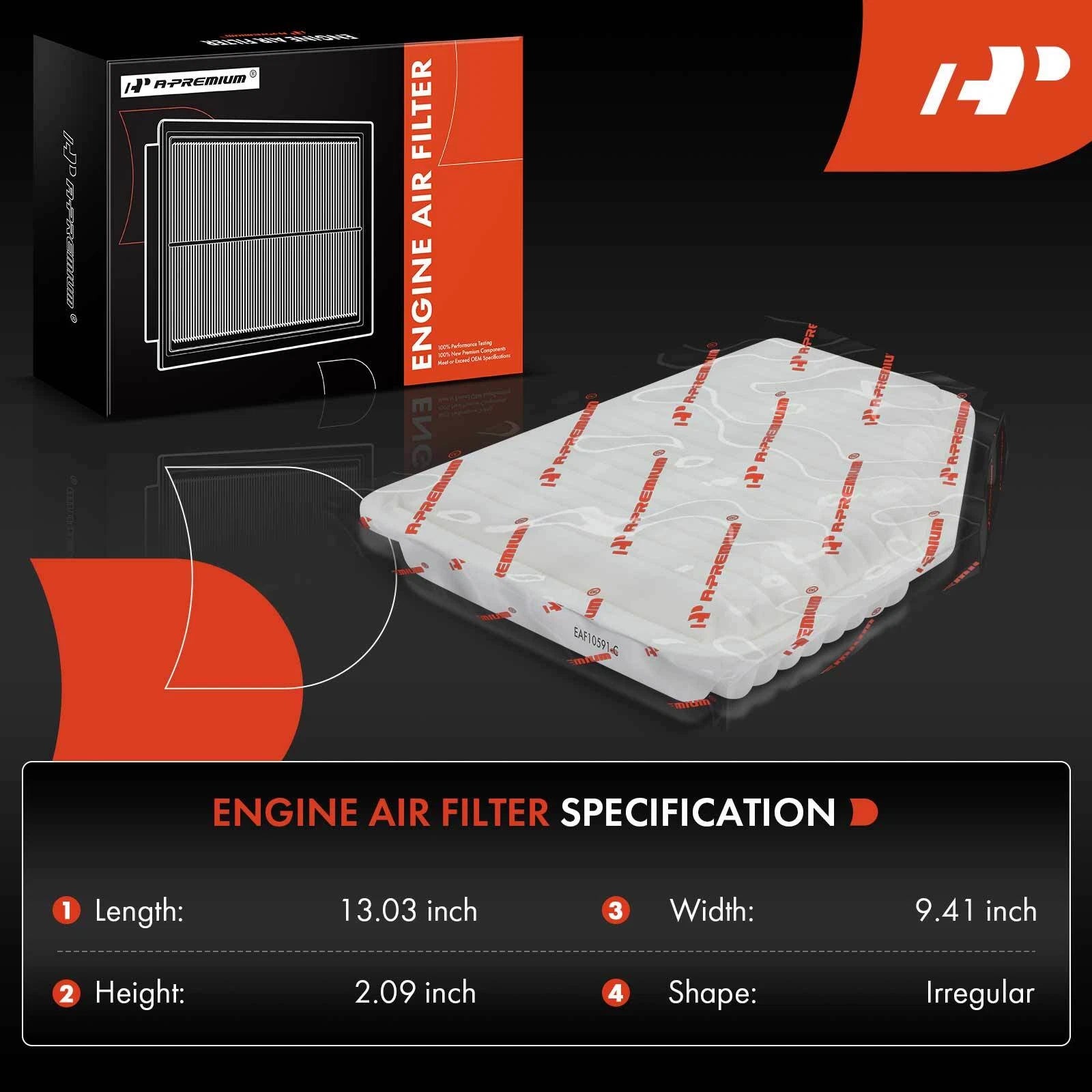 2X Engine Air Filter for Chevy Caprice (2011â2017) & Pontiac G8 (2008â2009)
