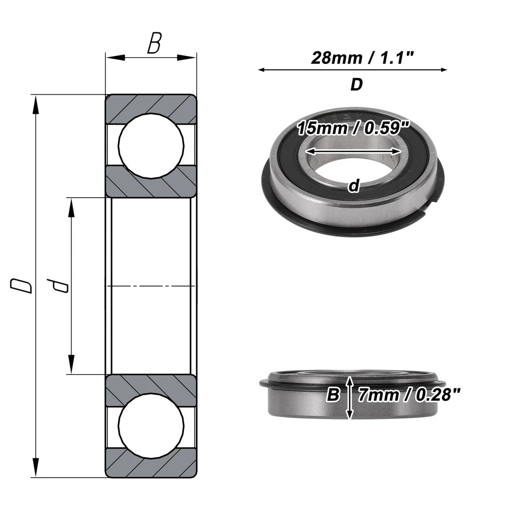 Deep Groove Ball Bearings 6902NR2RS for Various Models (15x28x7mm)