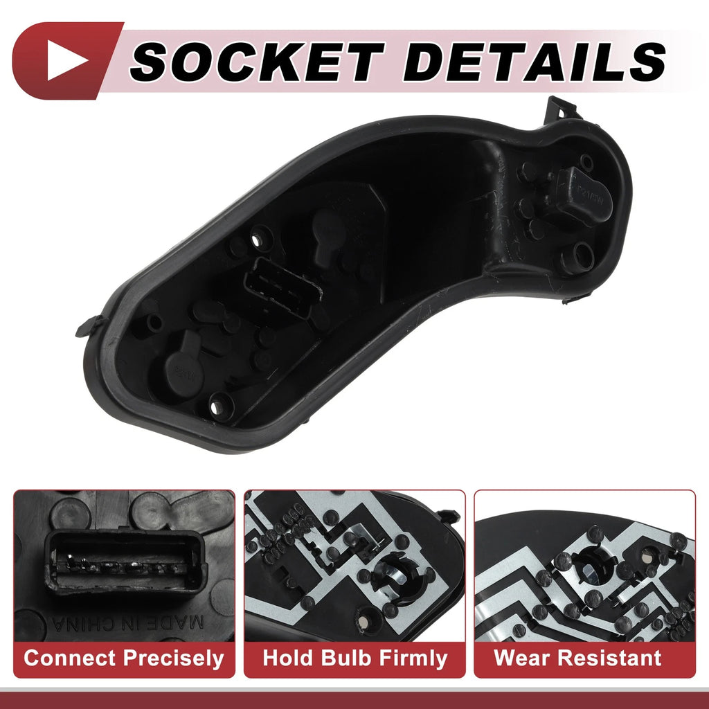 Set of 1 Left Tail Light Bulb Socket for Nissan Versa Sedan (2013–2019)