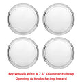 Stainless Steel Hubcaps Set for 1947–1948 Ford with 7.5 In Wheel Opening