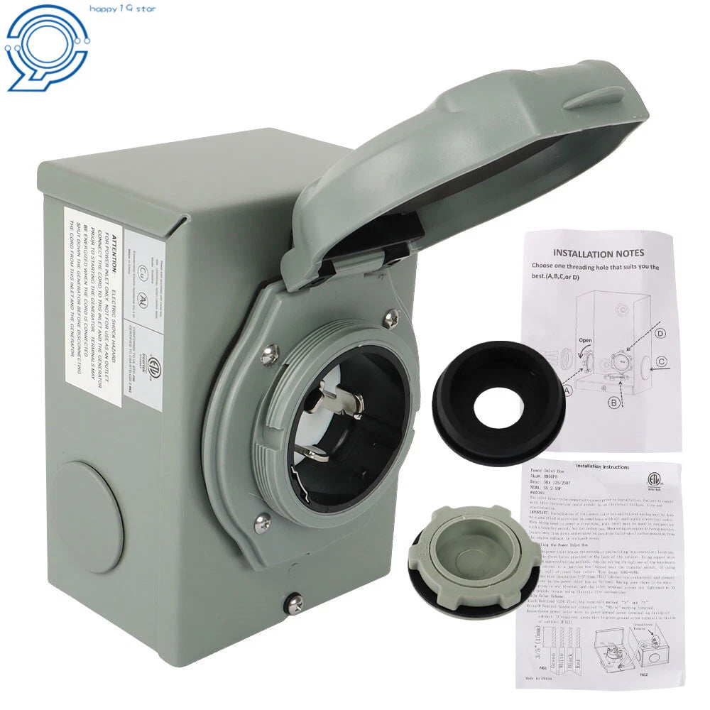 Generator Power Inlet Box for 120/250V (50 Amp)
