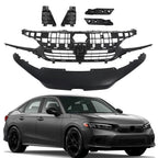 Front Bumper Upper Grille and Grill Cover Molding for Honda Civic Sport (2022–2024)