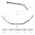 3.5" Rise Handlebar for Harley Sportster, Dyna, Softail, Touring, Road King