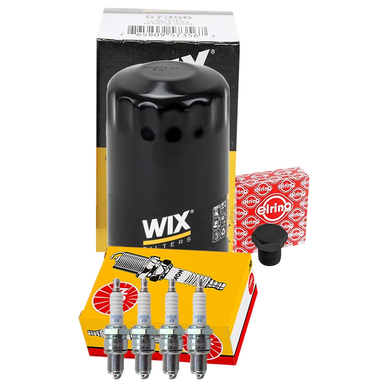 Wix Engine Oil Filter & NGK Spark Plugs Set for 4000 1.7L L4 SOHC