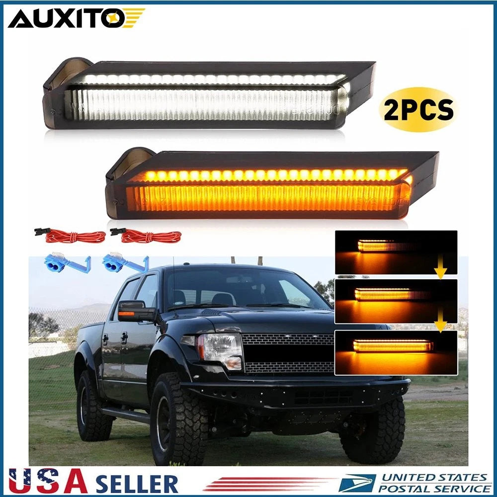 Sequential LED Under Side Mirror Turn Signal Light Lamp for Ford F-150 (2004–2014)