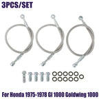 Braided Steel Front Brake Line Kit for Honda GL 1000 Goldwing (1975–1978)