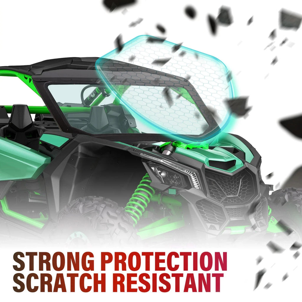 HECASA Glass Windshield for Can Am Maverick X3 (2017–2023) UV Protect