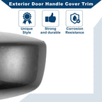 Exterior Door Handle Cover Trim for Audi Q7 (2017–2023) Black ABS