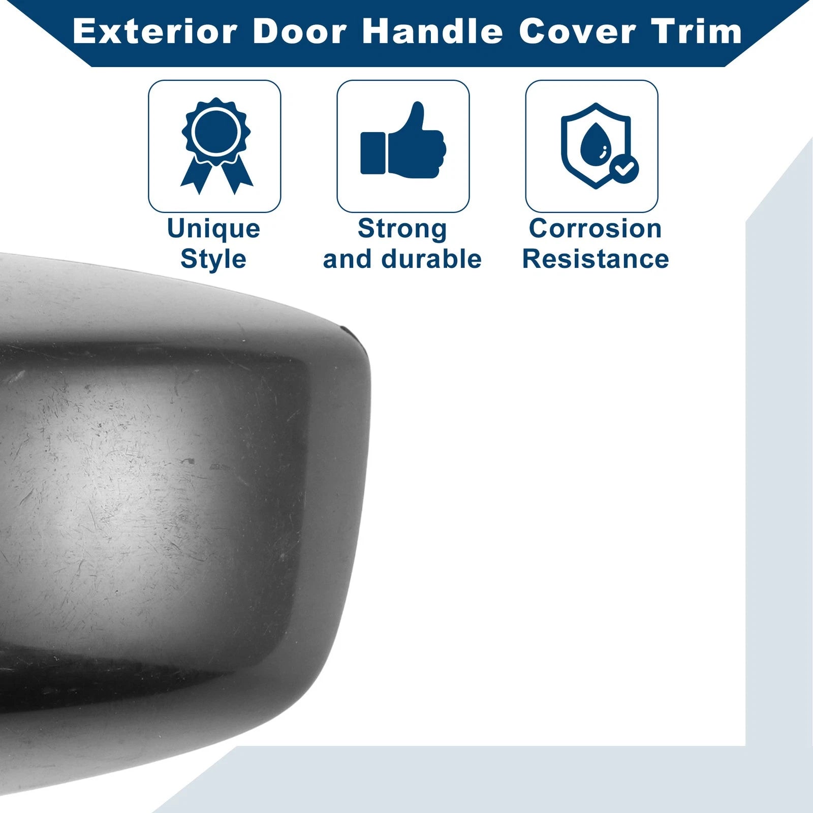 Exterior Door Handle Cover Trim for Audi Q7 (2017–2023) Black ABS