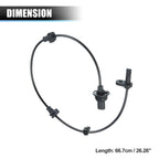 Front Right ABS Wheel Speed Sensor for Honda Fit L4 1.5L (2015-2020)