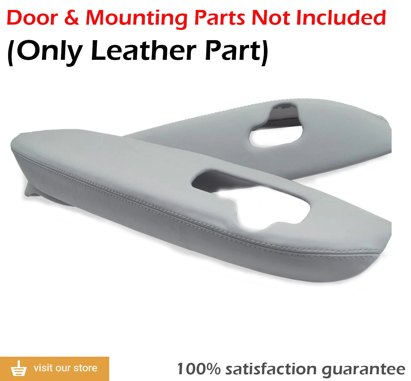 Leather Synthetic Door Panel Armrest Cover for Acura RL (2005–2012) Gray