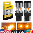 2X 7443 7440 LED Turn Signal Lights Bulbs Anti Hyper Flash Amber for Vehicles