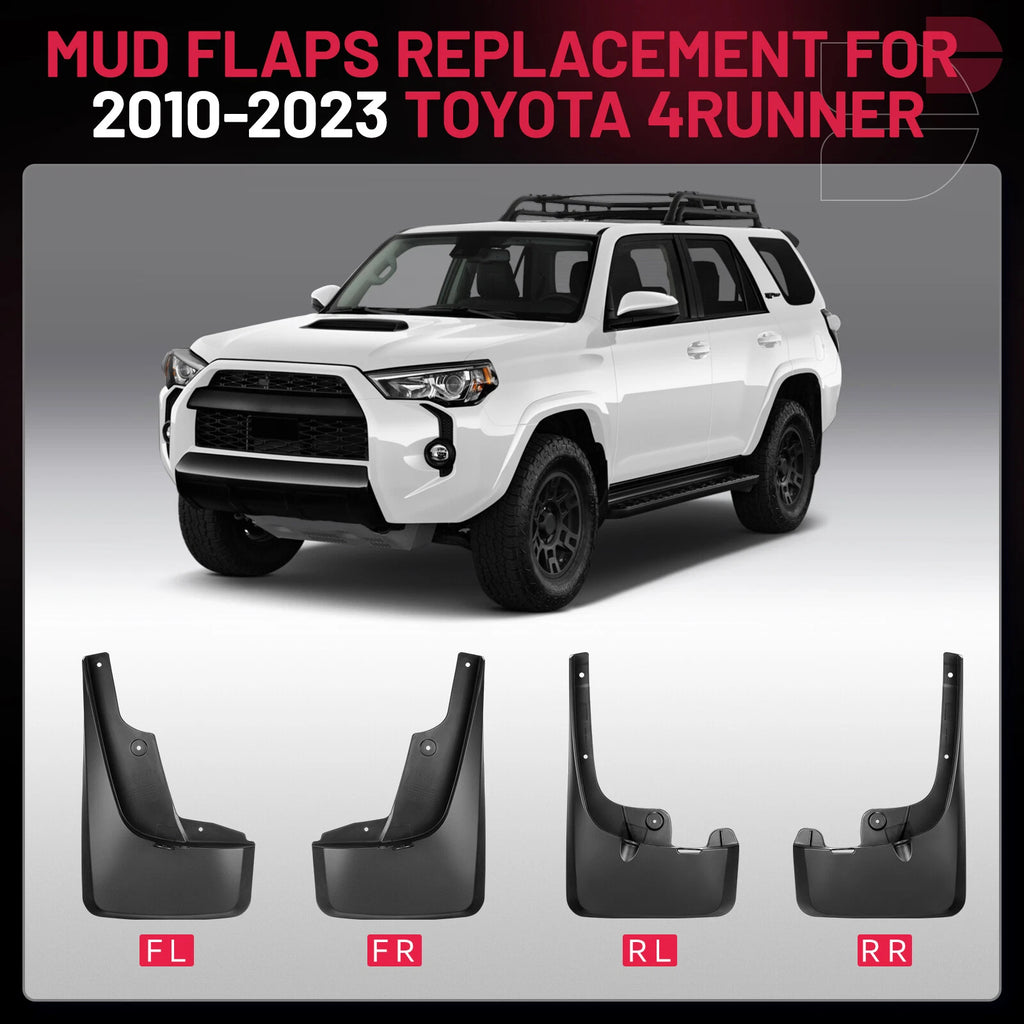 Mud Flaps Splash Guards Set of 4 for Toyota 4Runner (2010–2023)