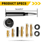 Bullet Antenna 50 Cal Silver for Dodge Ram 1500, Ford F150, F250, Chevy Silverado