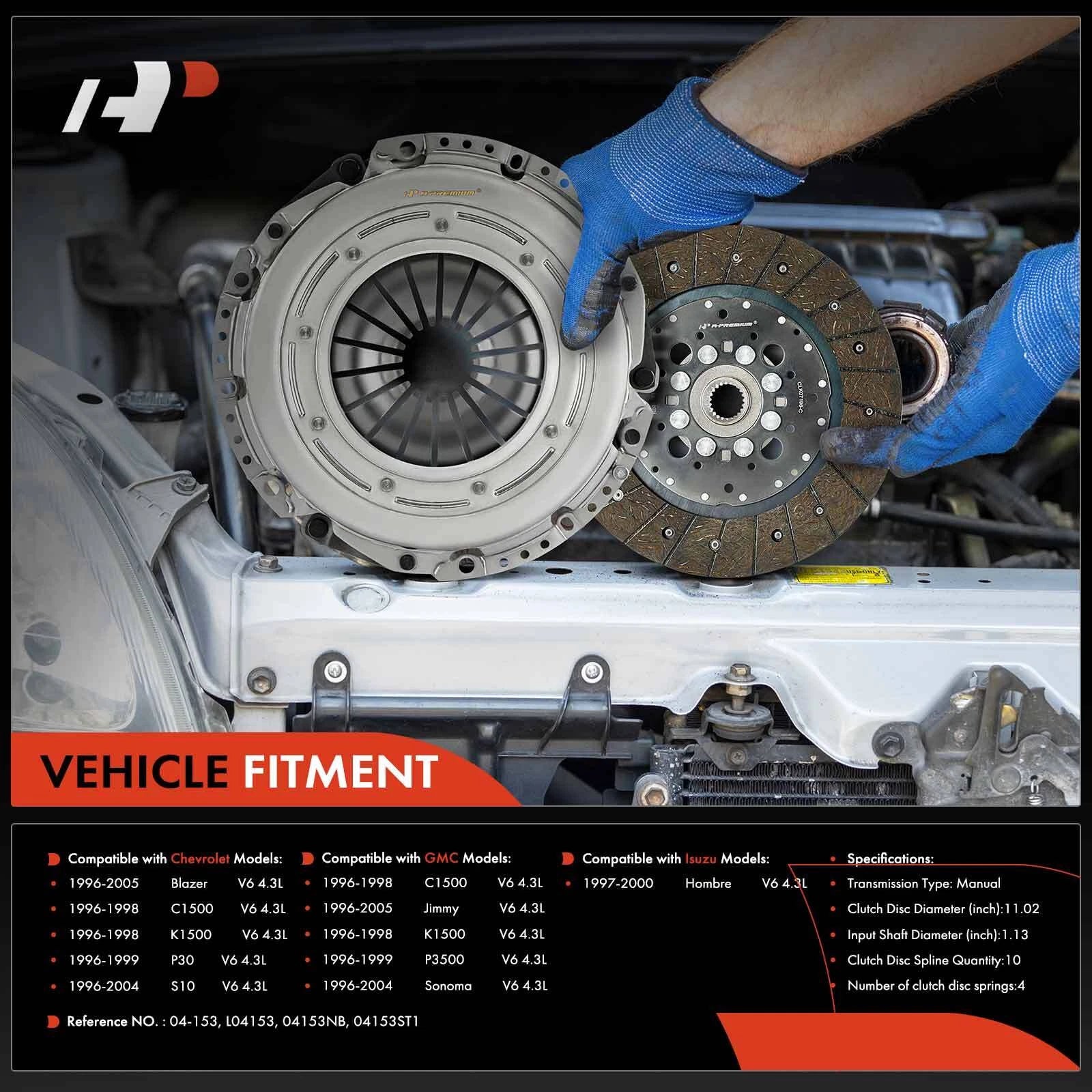 Clutch Kit for Chevy S10 Blazer GMC Sonoma (1996-2004)