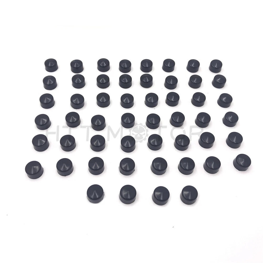 52PCS Black Bolt Cap Topper Nut for Harley Sportster (2004–2015)