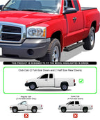5-Inch Matte Black Running Boards for Dodge Dakota (2005-2011)