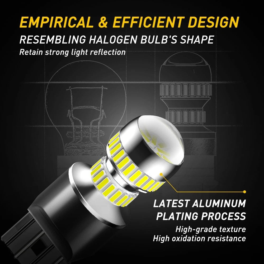 Set of 2 LED Reverse Light Bulbs for Make Model