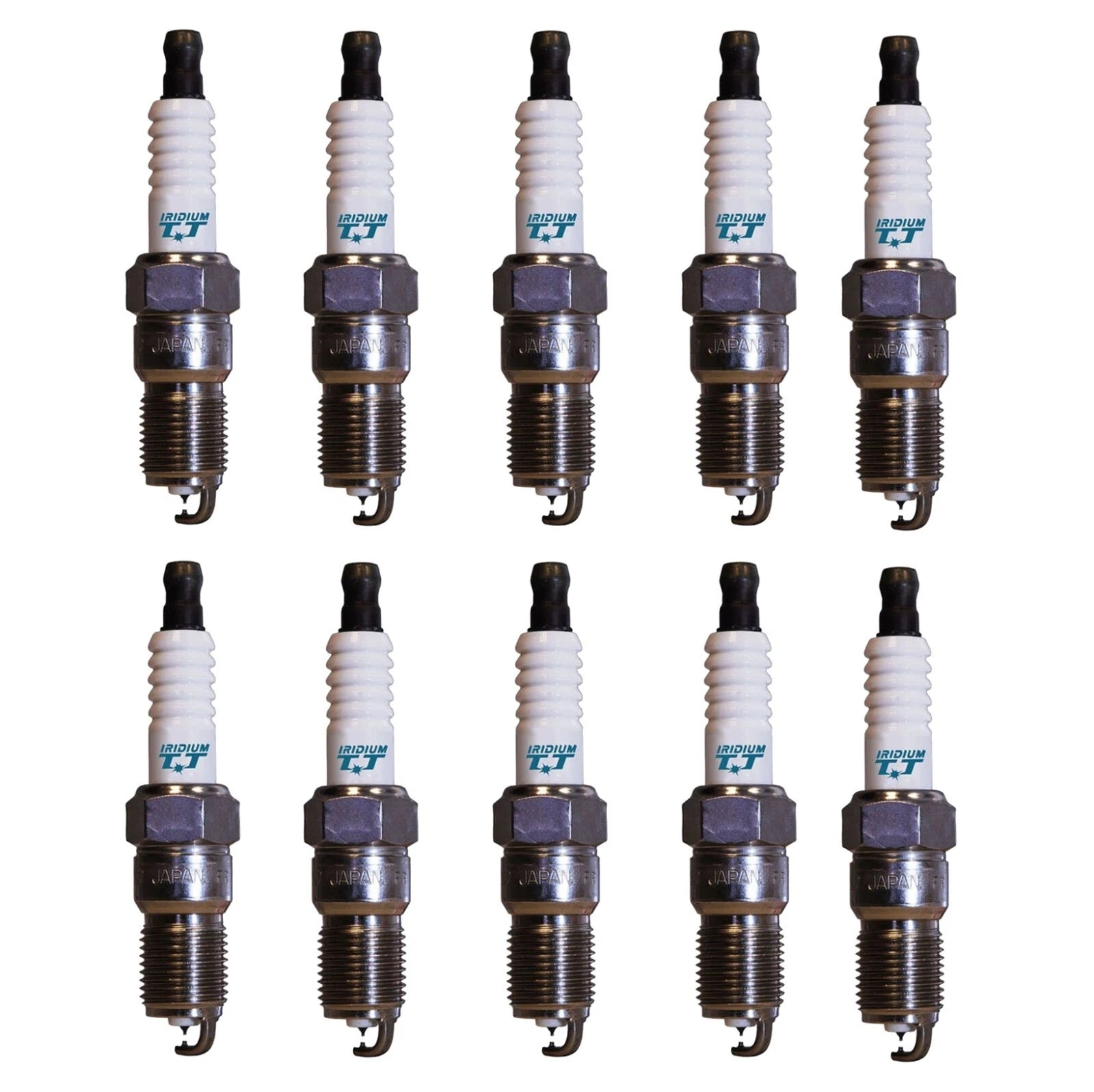 Set of 10 Iridium TT Spark Plugs for Ford 6.8 V10 (2000–2008)