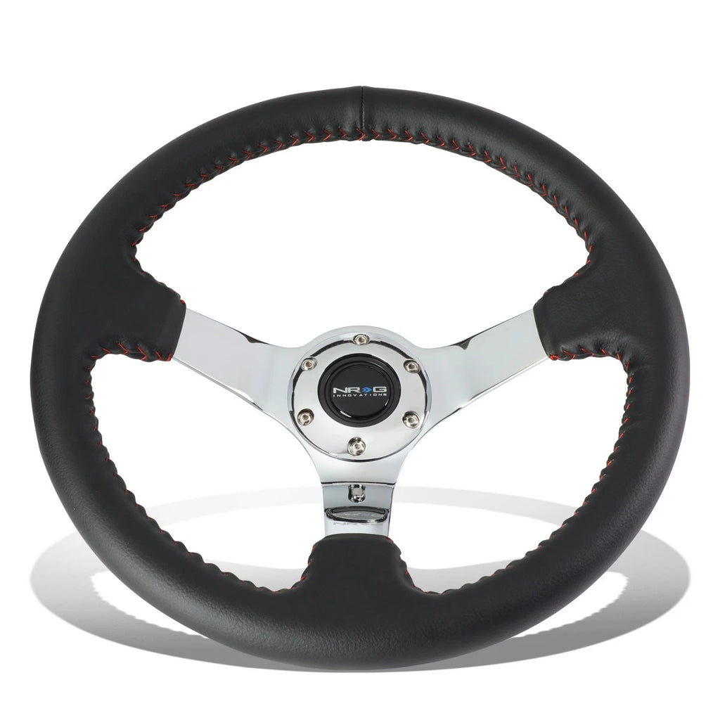 NRG 35cm Deep Dish Steering Wheel with Horn Button for Universal Fit (N/A)