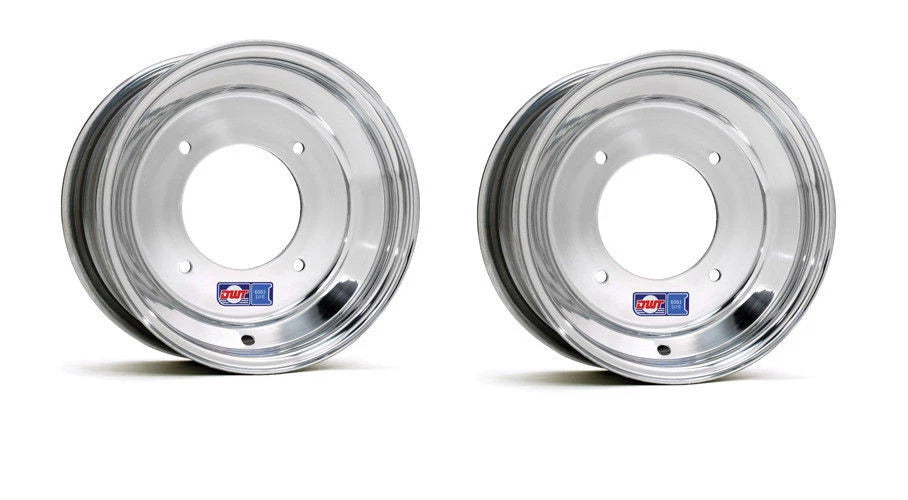 Set of 2 DWT Polished Front Rims 10" 10x4 4/156 for YFZ450 Banshee Raptor 700