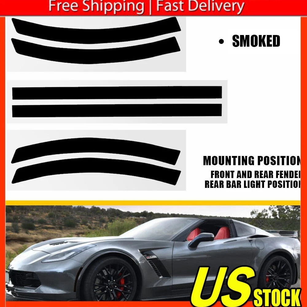 Set of 4 Smoke Side Markers for Corvette C7 (2014–2019)