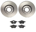 Brembo Front Brake Kit Disc Rotors 288mm & Low-Met Pads for Audi A4 (1996–2001)
