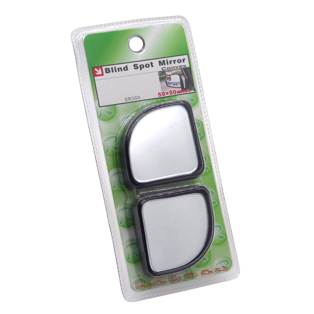 2X Convex Angle Stick-On Blind Spot Mirrors for Universal Fit