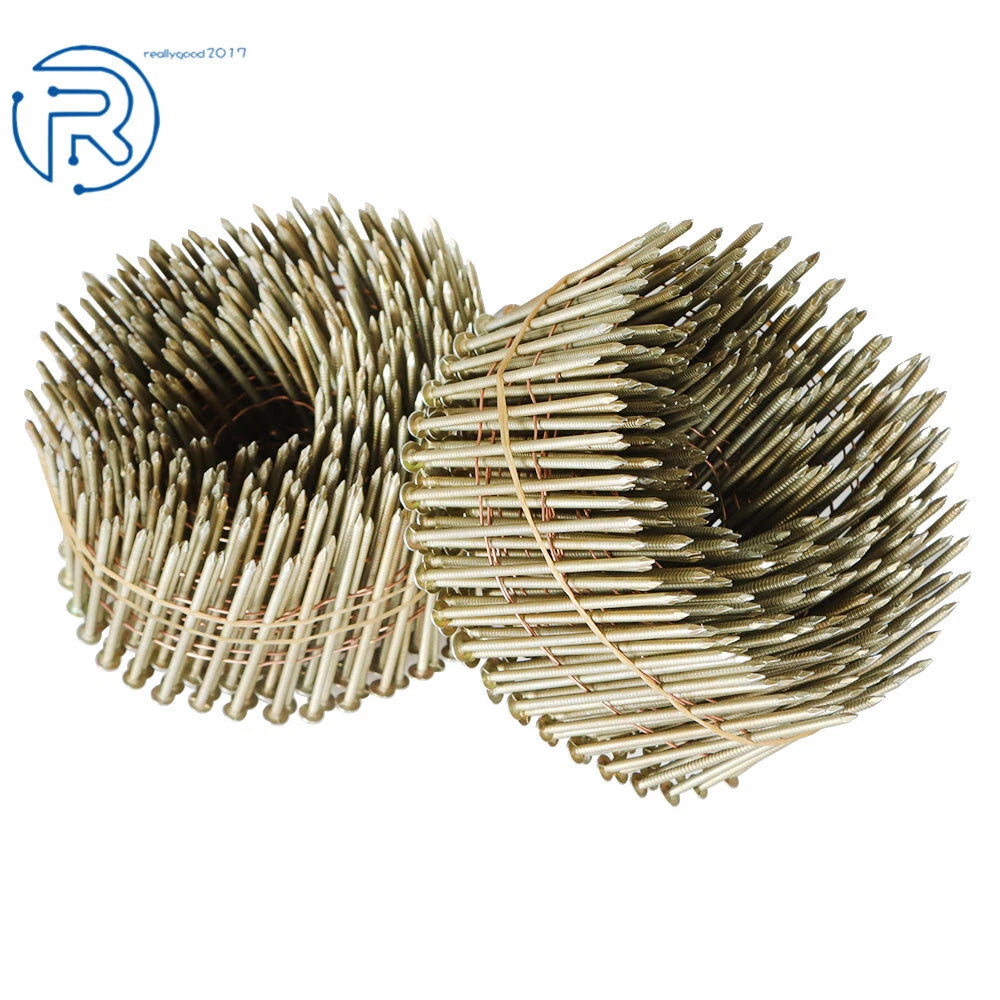 2X 2-1/2" 15 Degree Wire Coil Ring Shank Galvanized Siding Nails