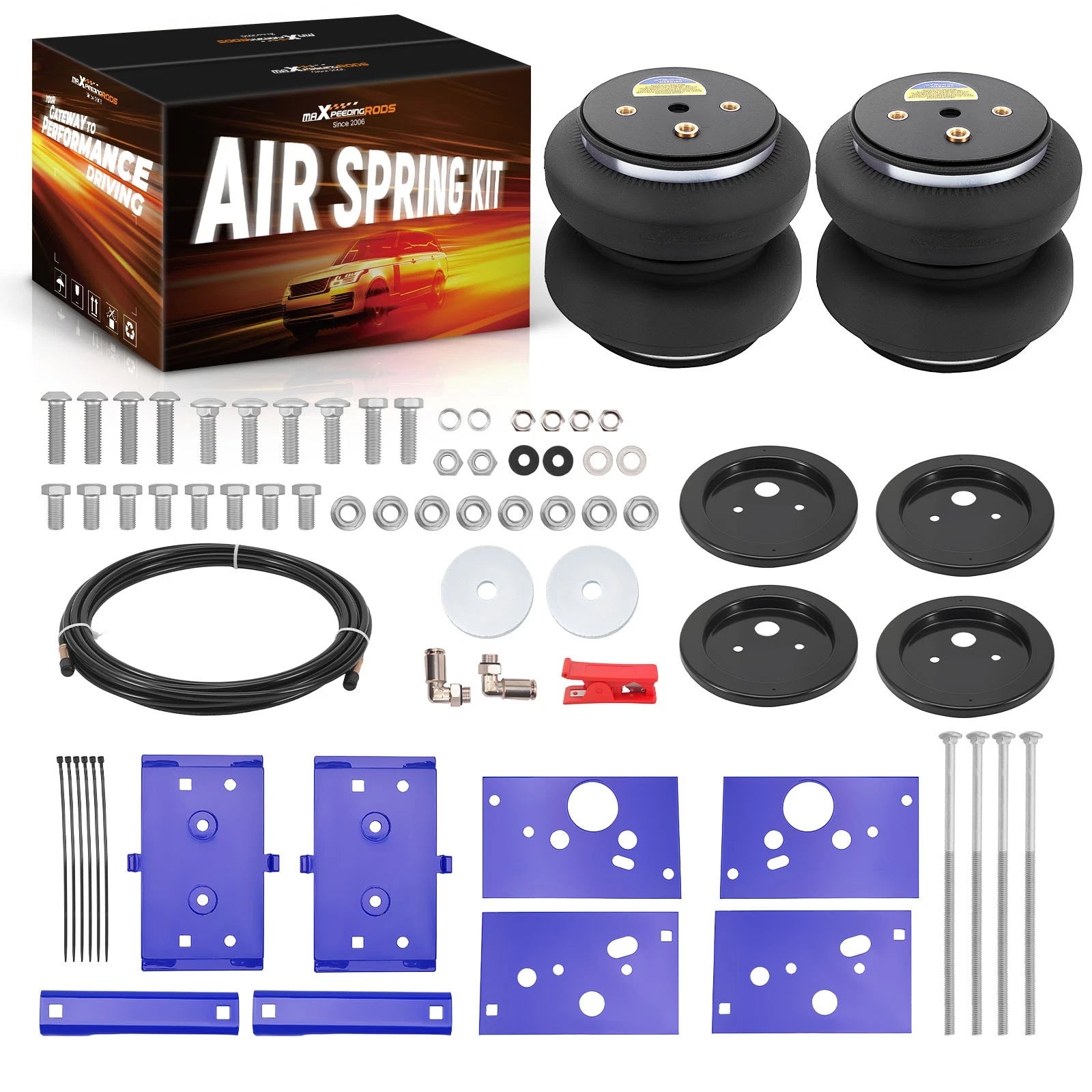 Rear Air Helper Spring Bag Leveling Kit for Ram 2500 2WD 4WD (2014–2025)