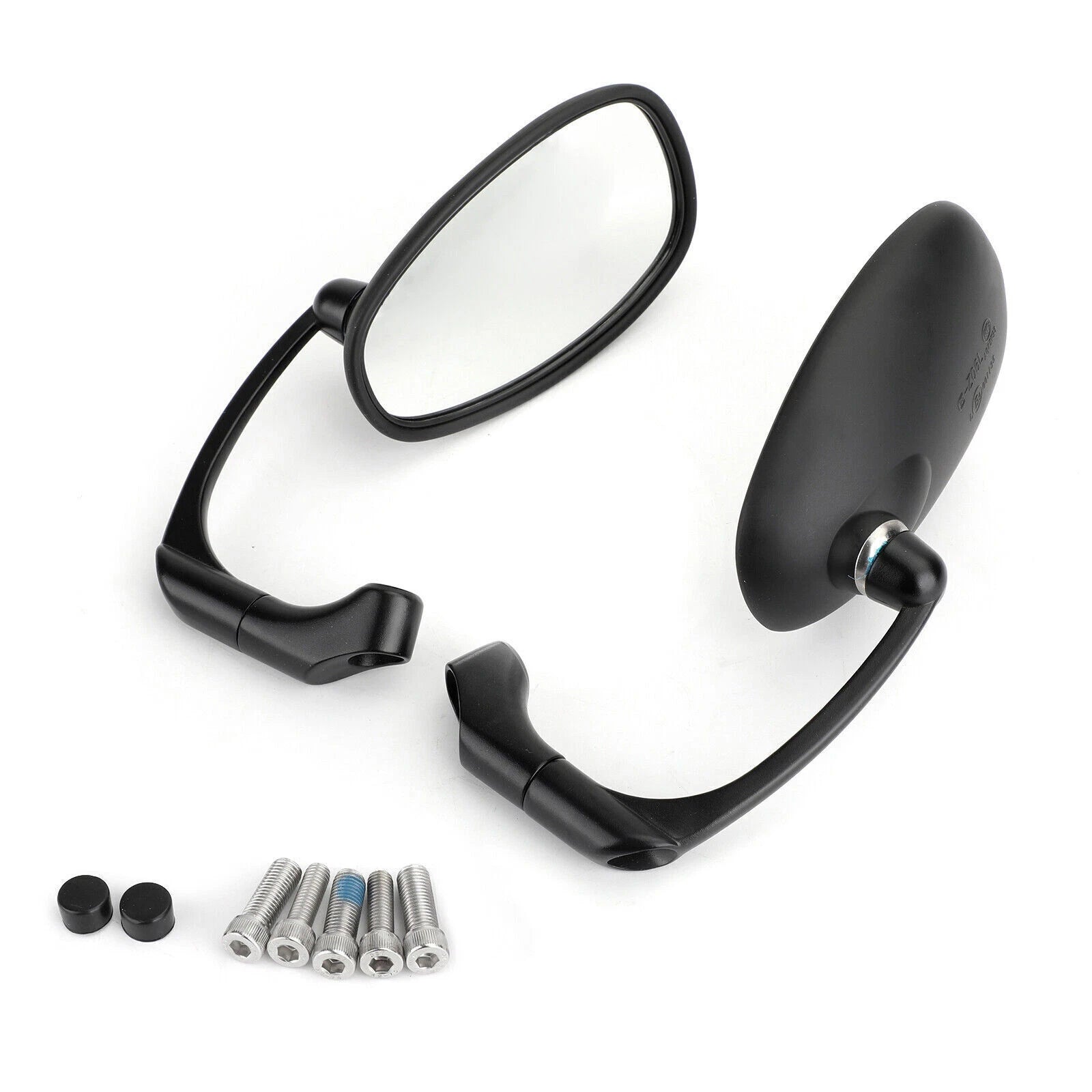 Pair of Round Rear View Mirrors for Universal Motorcycle (8mm 10mm)